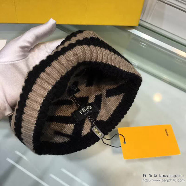 FENDI芬迪 原單 官網最新羊毛針織帽子圍巾套裝 男女同款 LLWJ6217